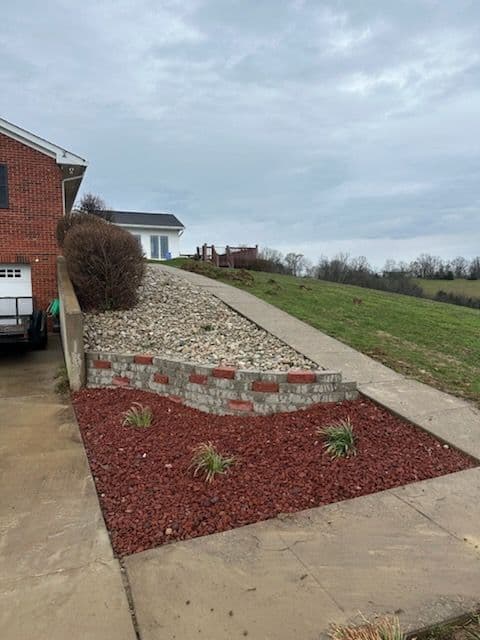 Elevated Design with Terraced Retaining Wall